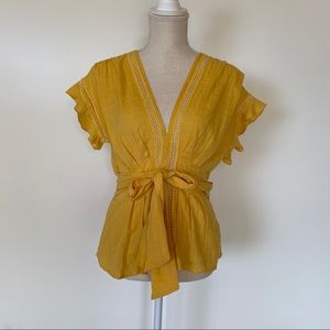 Max Studio Ruffle Sleeve Top